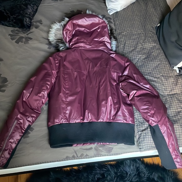 Spyder Bella genuine fox fur trim waterproof down ski jacket - Picture 6 of 14
